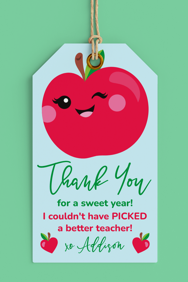 Apple Thank You Gift Tags