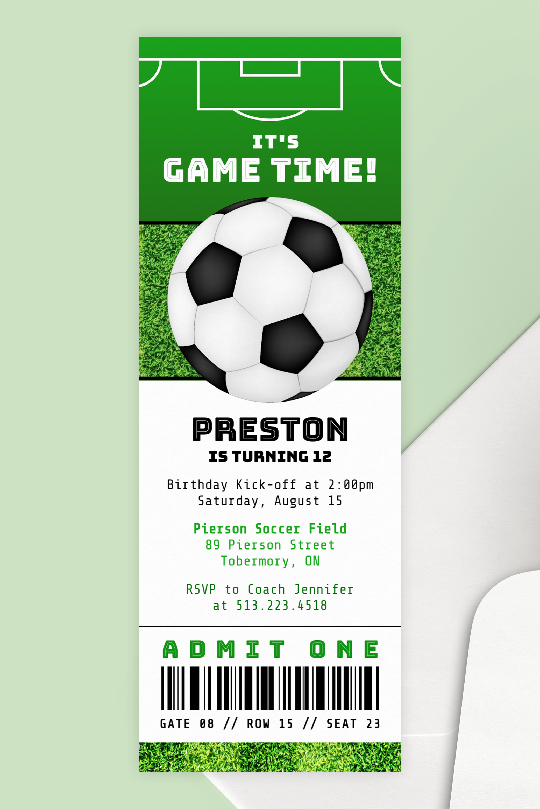 SoccerBirthdayInvitation3 printable soccer ticket birthday party invitation template – arra