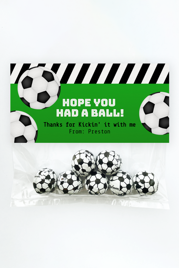 Soccer Treat Bag Toppers