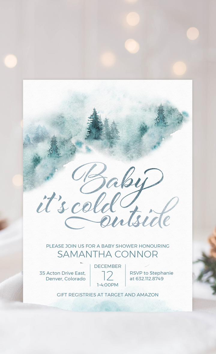Baby it's Cold Outside Printable Baby Shower Invitation