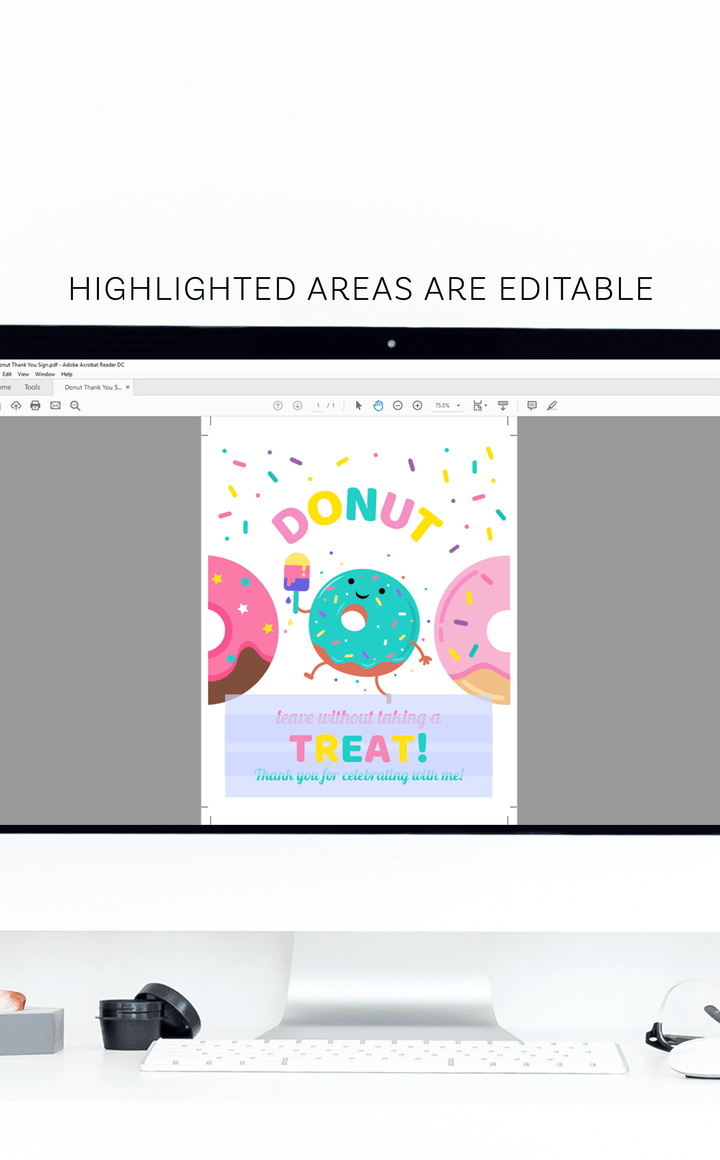 Thanks a Hole Bunch Donut Favour Tags - ARRA Creative