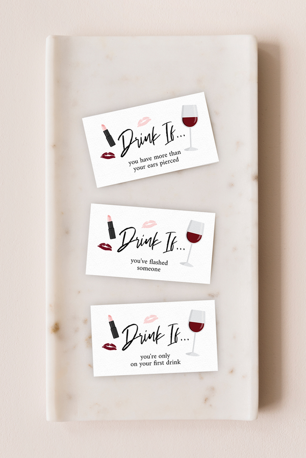 Bachelorette Party Drink If Game Cards