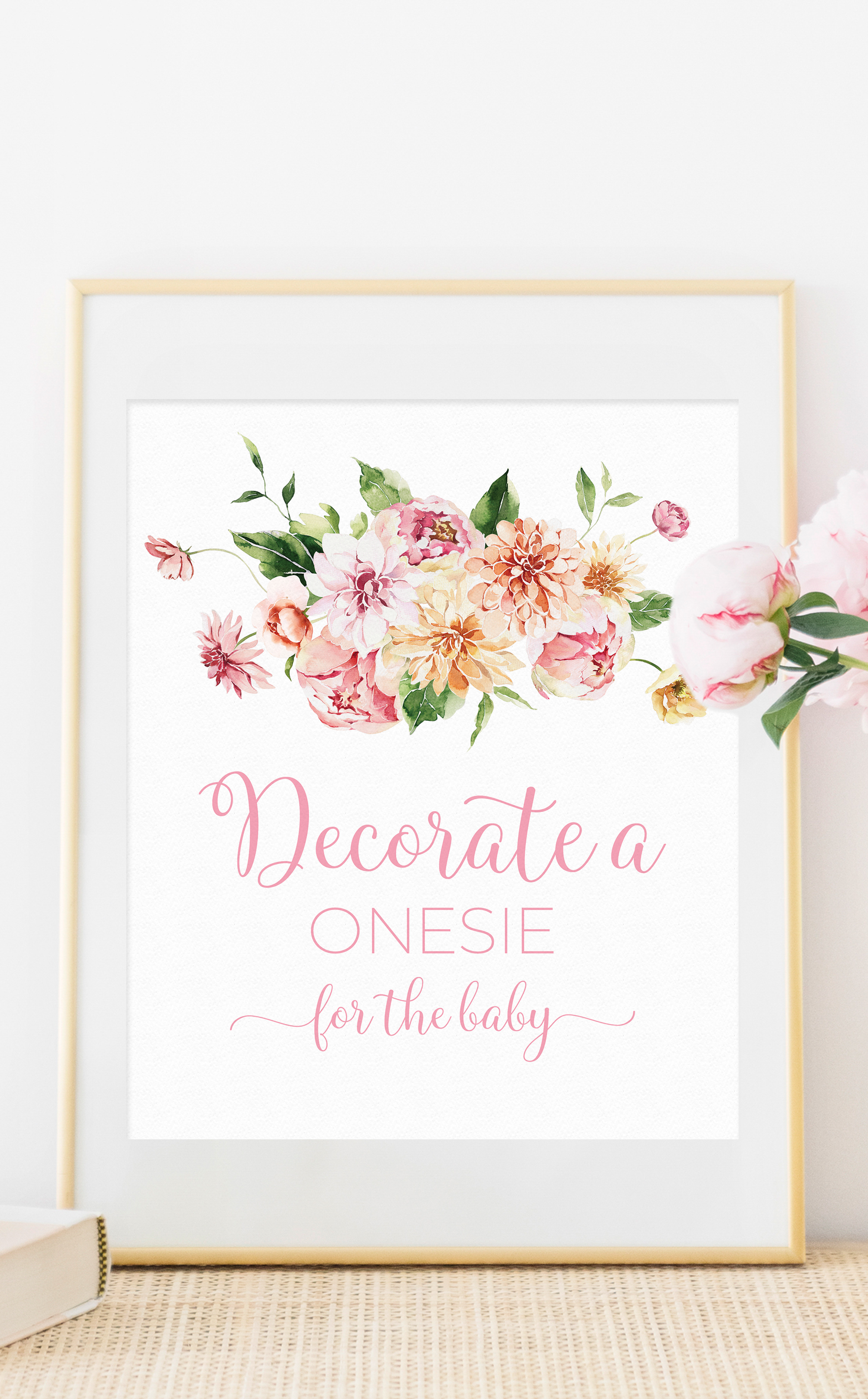 Onsie Decorating Station -   Baby shower party signs, Baby