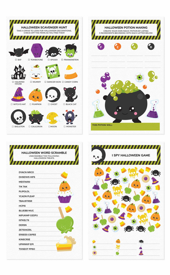 Printable Halloween Games Bundle - ARRA Creative