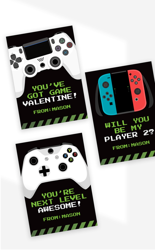 Video Game Classroom Valentines Day Cards - ARRA Creative