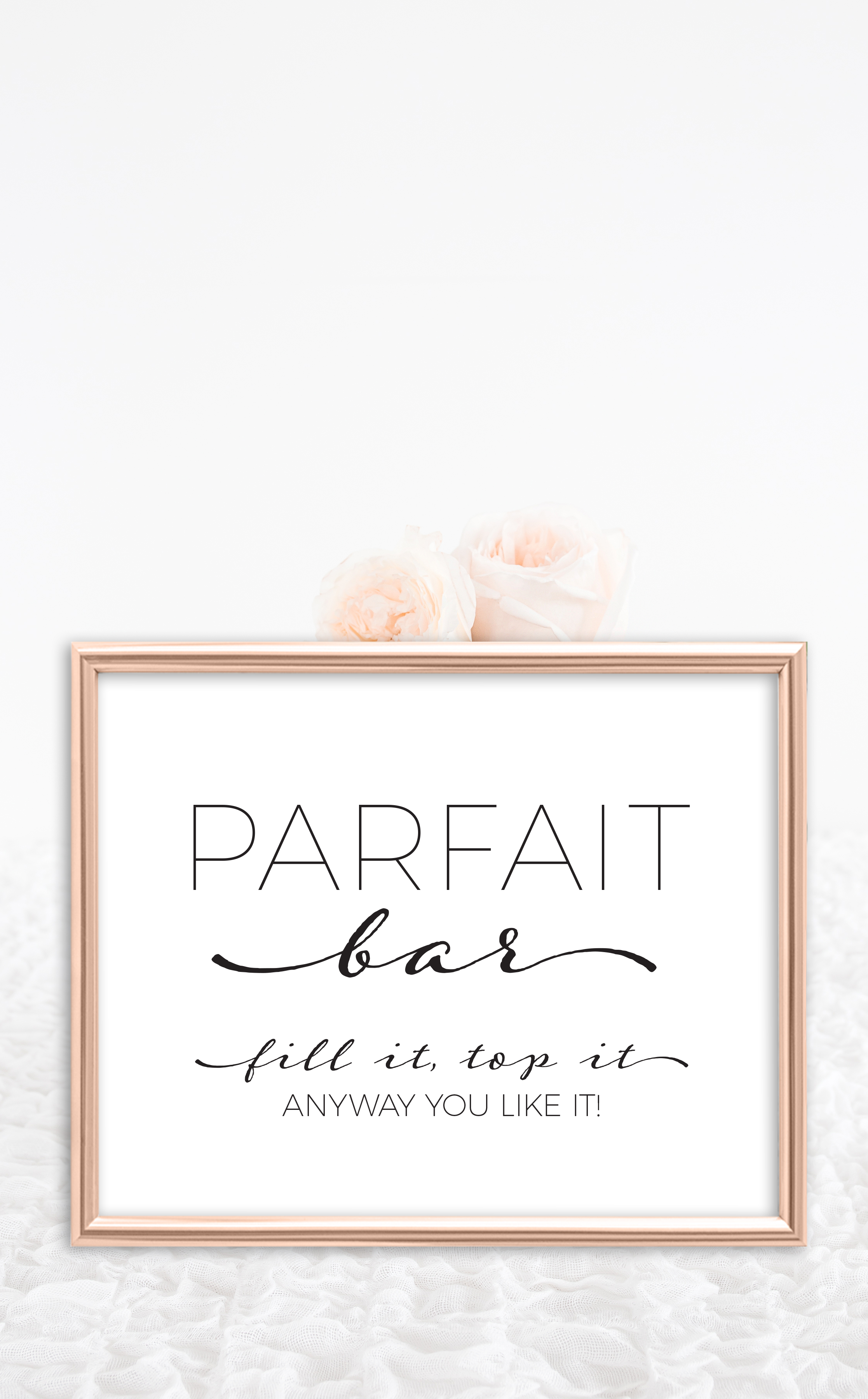 Printable Bridal Shower Decorations  Yoghurt Parfait Bar Sign – ARRA  Creative