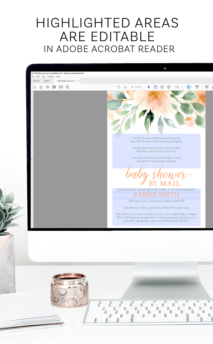 Baby Shower by Mail Invitation - ARRA Creative