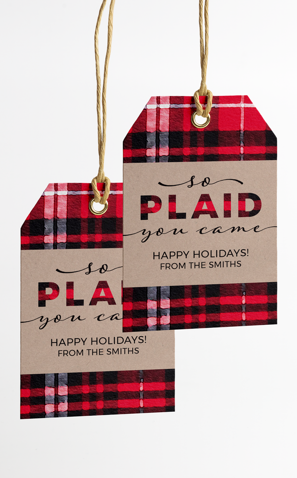 So Plaid You Came, Flannel Thank You Tags - ARRA Creative
