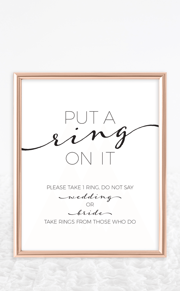 Put a Ring On It Bridal Shower Game - ARRA Creative