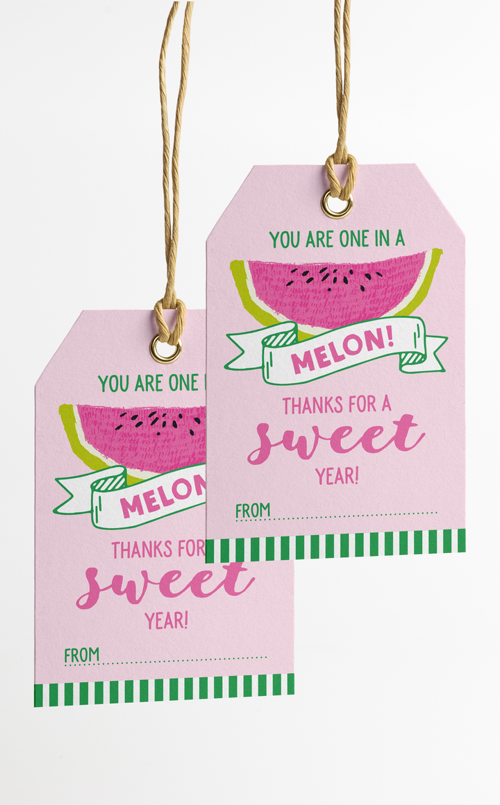 Melon Teacher Thank You Gift Card Holder and Gift Tags - ARRA Creative