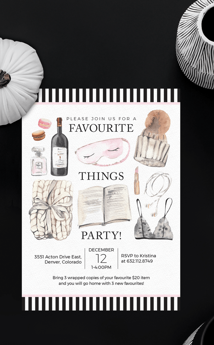 Favourite Things Summer Party Invitation - ARRA Creative