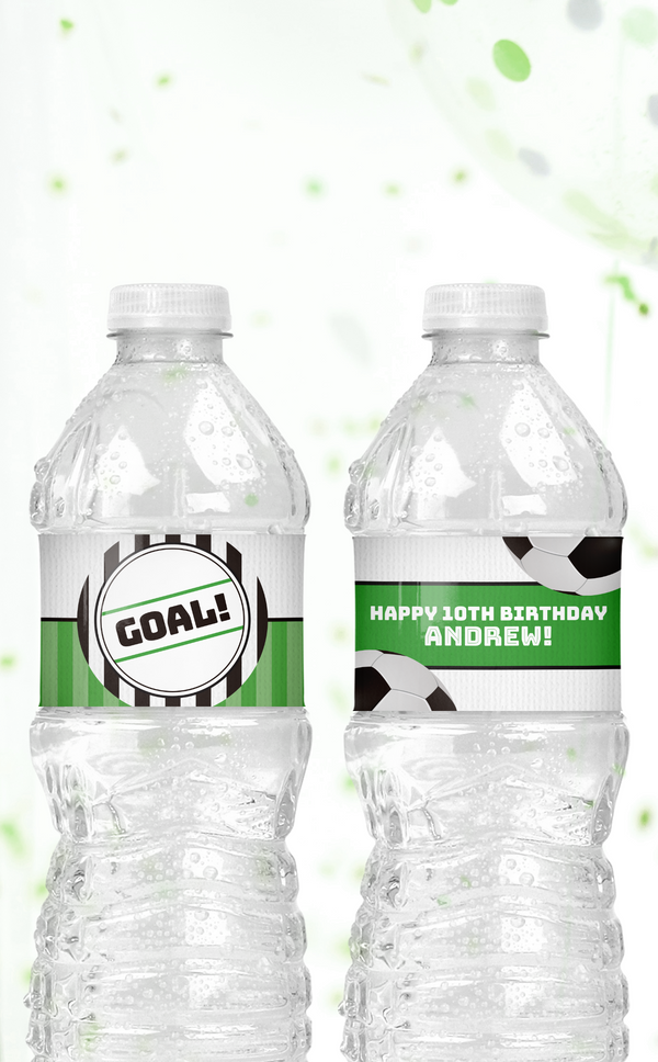 Soccer Water Bottle Labels - ARRA Creative