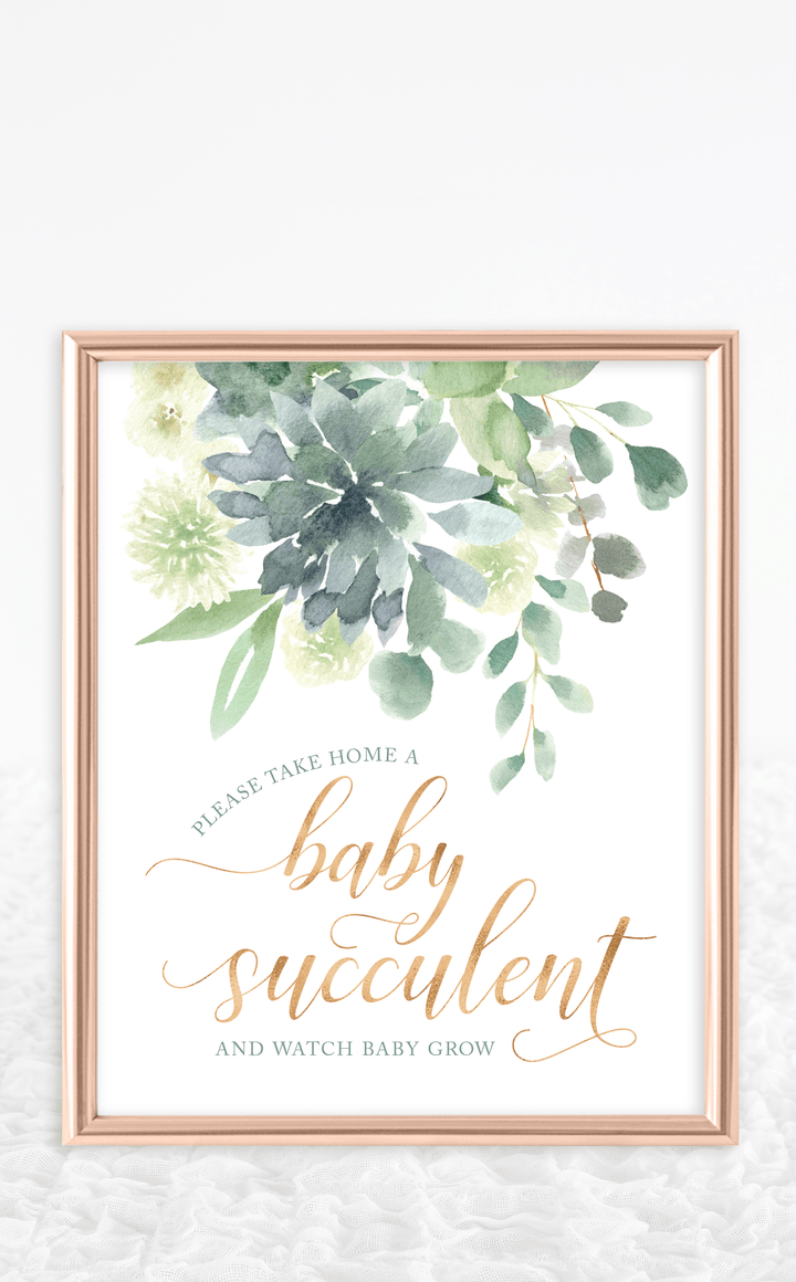 Succulent Thank You Tags and Sign - ARRA Creative