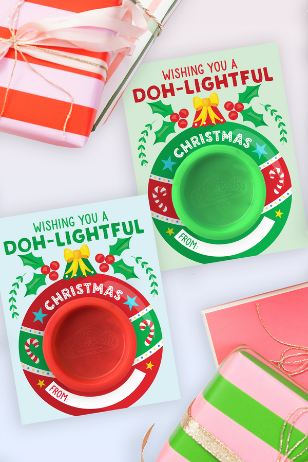Play Doh Christmas Cards for Kids - ARRA Creative