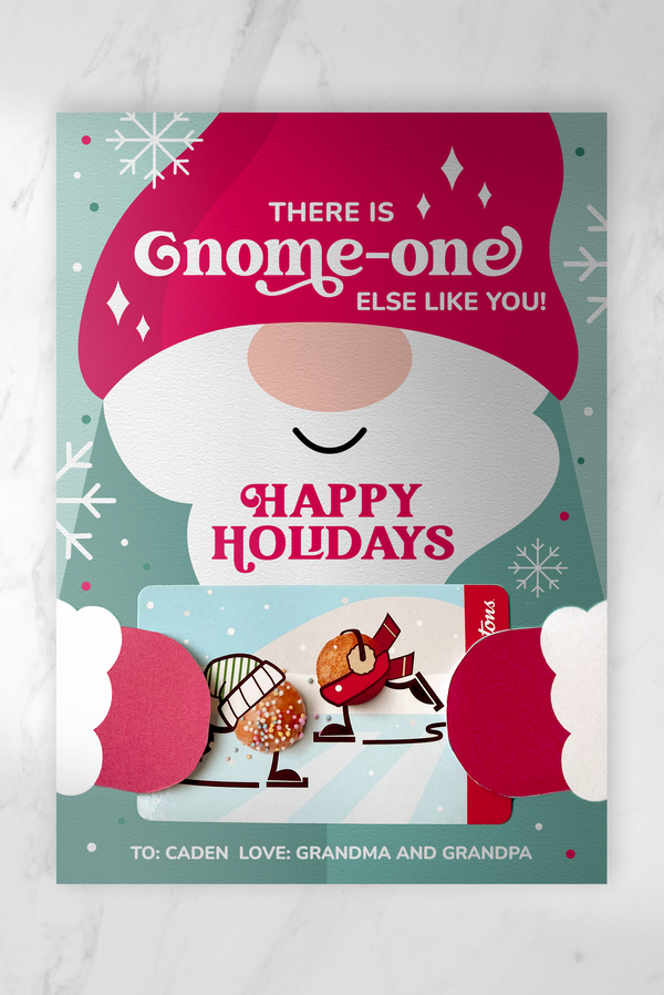Gnome Christmas gift card holder