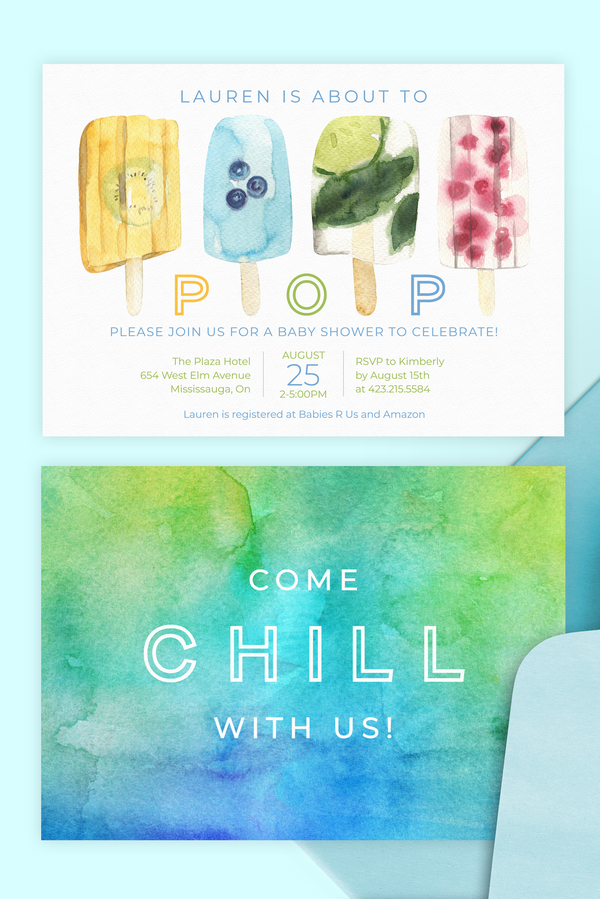 Popsicle Baby Shower Invitation Template