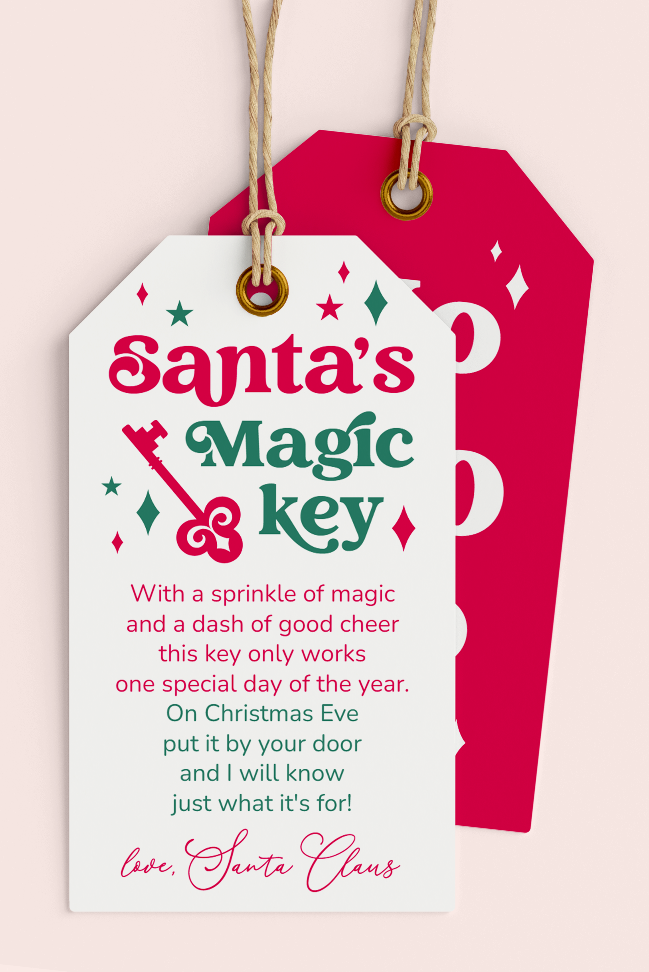 Printable Santa Claus Magic Key Gift Tags | Christmas Eve Tradition ...