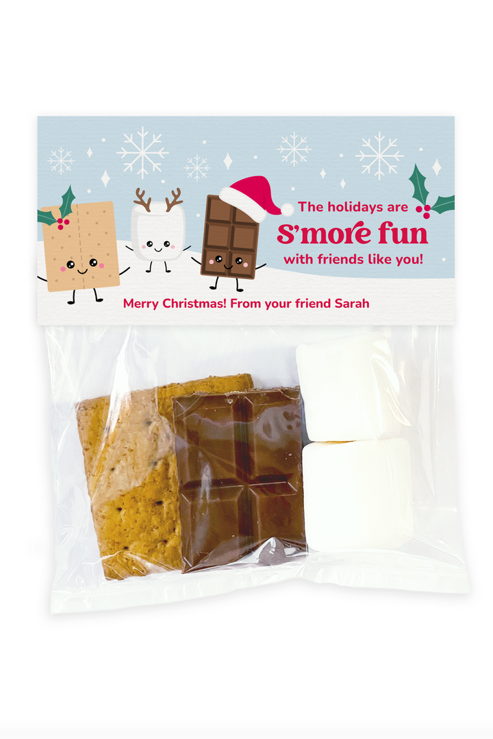 Smore treat bag toppers for kids holiday gifts