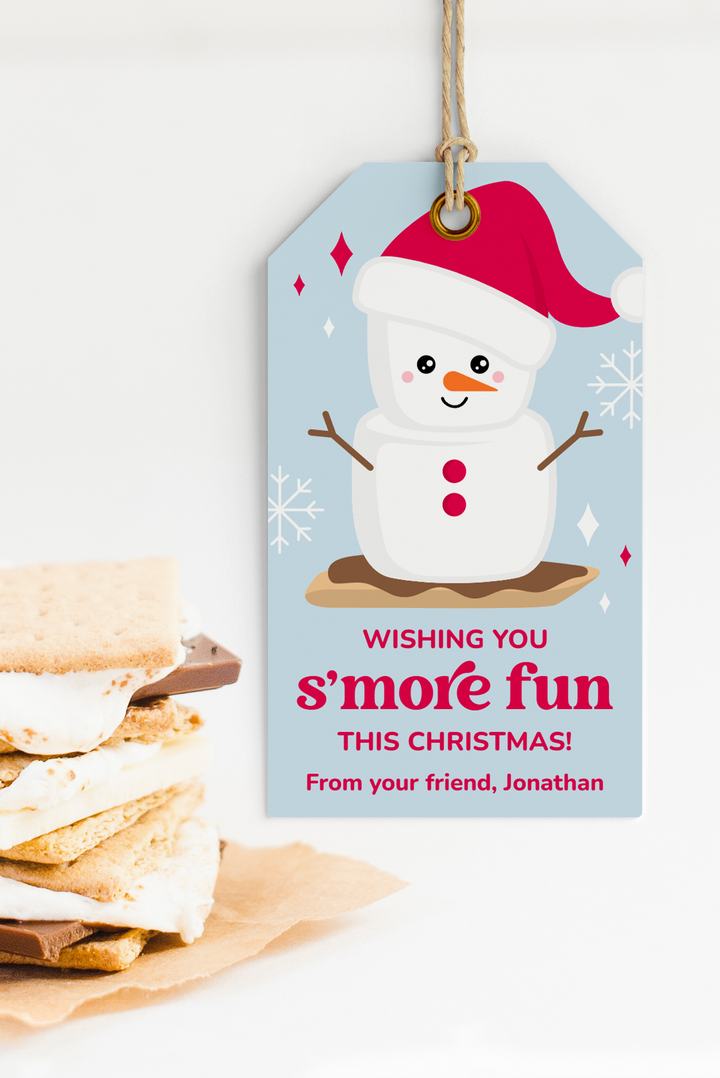 Printable Smores Kit Gift Tags | Kids Christmas Classroom Gift Idea ... Printable Smores Kit Gift Tags | Kids Christmas Classroom Gift Idea ...