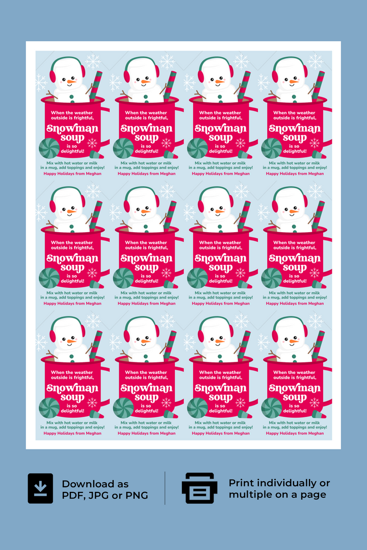 printable-snowman-soup-gift-tags-kids-classroom-christmas-gifts-arra-creative for Free Printable Snowman Soup Labels Pdf Printable Snowman Soup Gift Tags | Kids Classroom Christmas Gifts – ARRA Creative for Free Printable Snowman Soup Labels Pdf