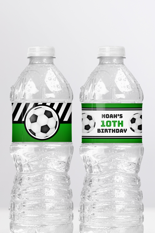 Soccer Water Bottle Labels