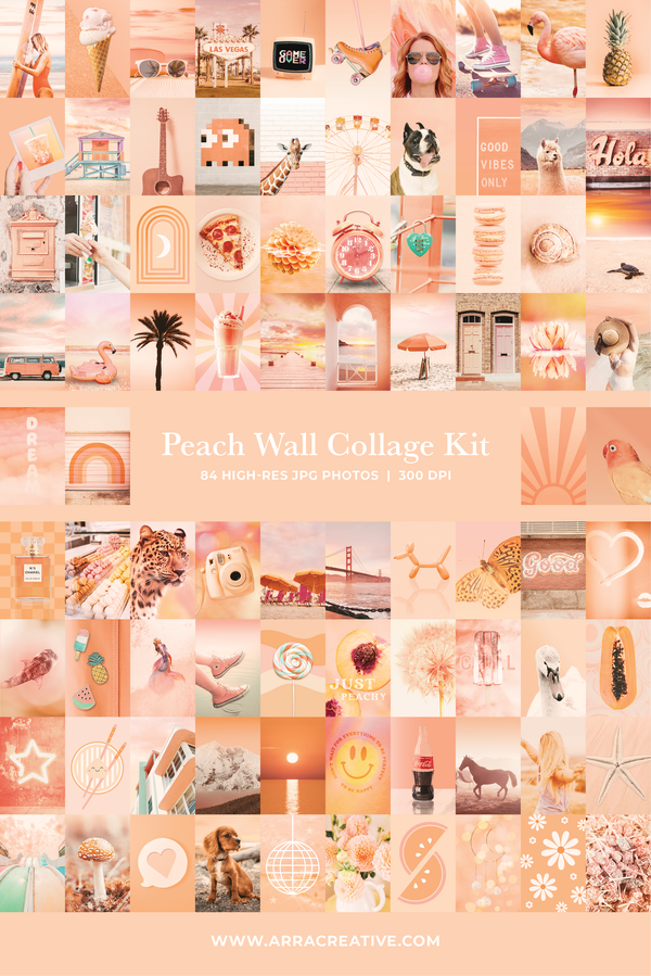 Peach Wall Collage Kit