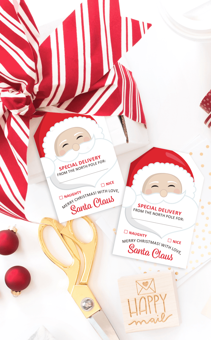 Special Delivery Santa Gift Tags for Christmas - ARRA Creative
