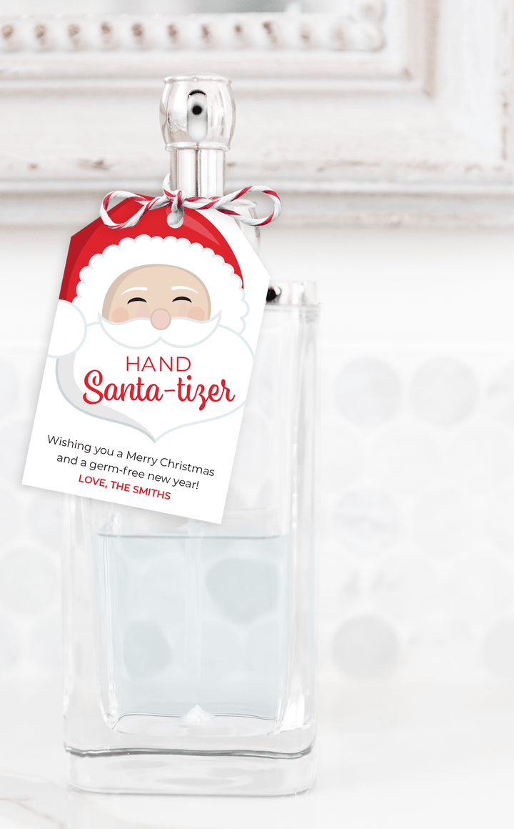 Christmas Hand Santa-tizer Tags - ARRA Creative