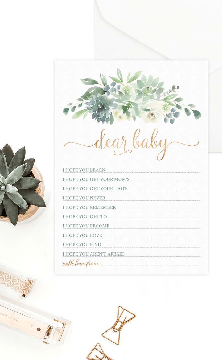 Succulent Wishes for Baby Cards - ARRA Creative