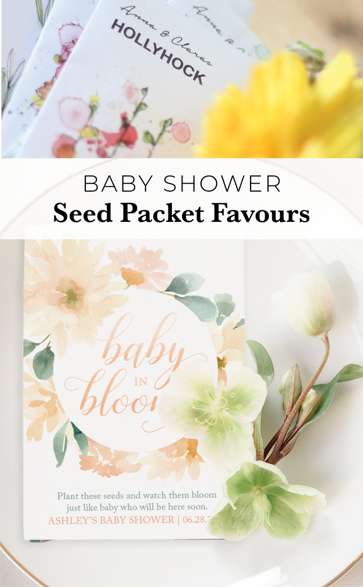 Baby Shower Seed Packet Party Favours - ARRA Creative