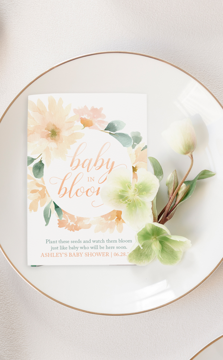 baby in bloom flower seeds Baby in Bloom Baby Shower Ideas
