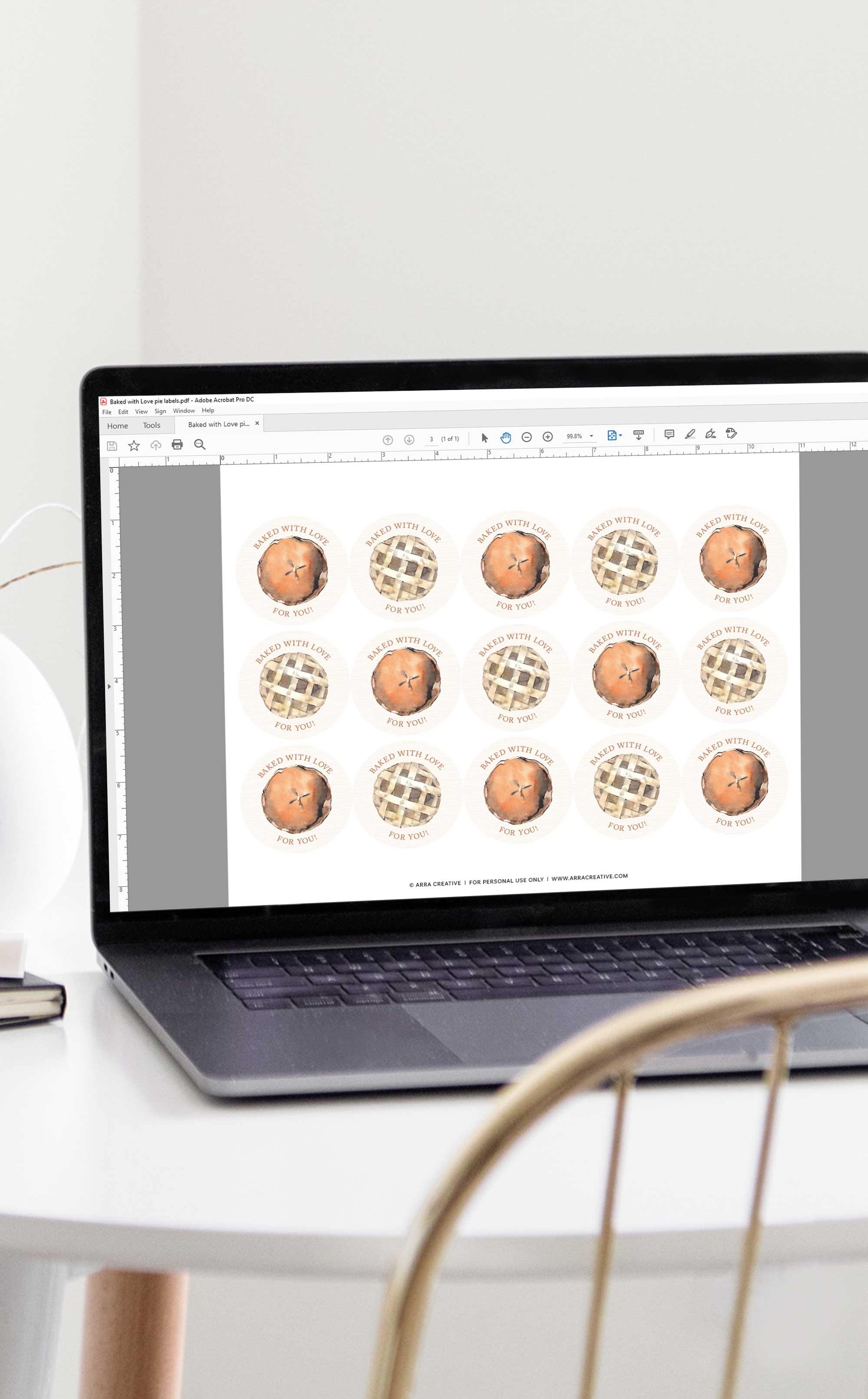 Printable Baking Labels for Fall | Baked with Love Stickers – ARRA Creative