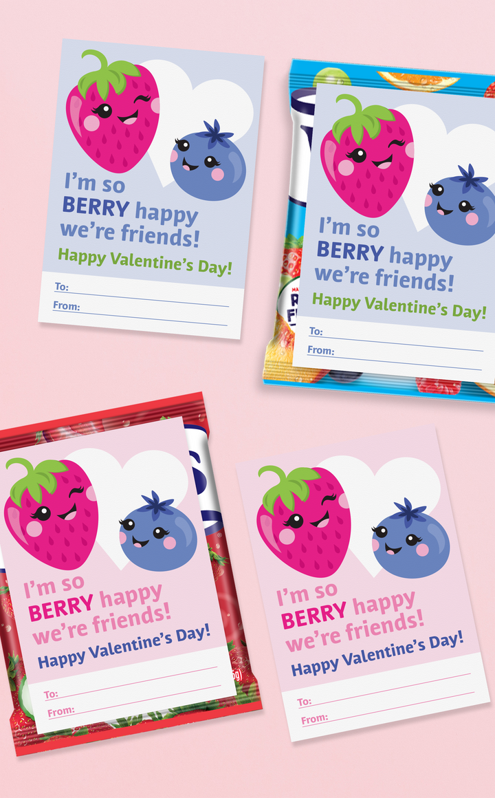 Fruit Snacks Valentine Cards for Kids - ARRA Creative