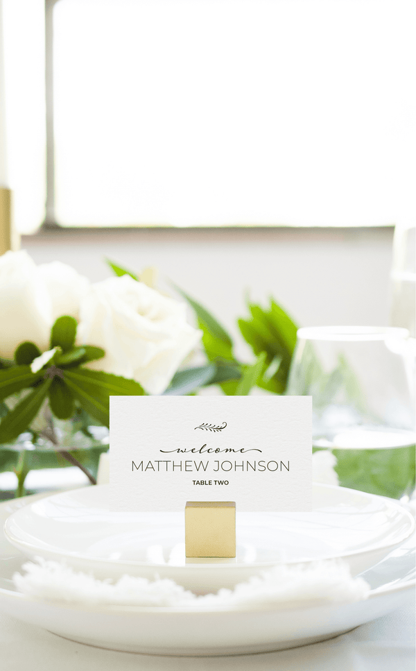 Black and White Seating Cards - ARRA Creative