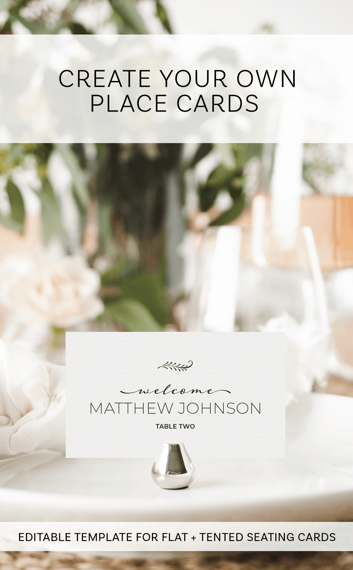 Black and White Seating Cards - ARRA Creative