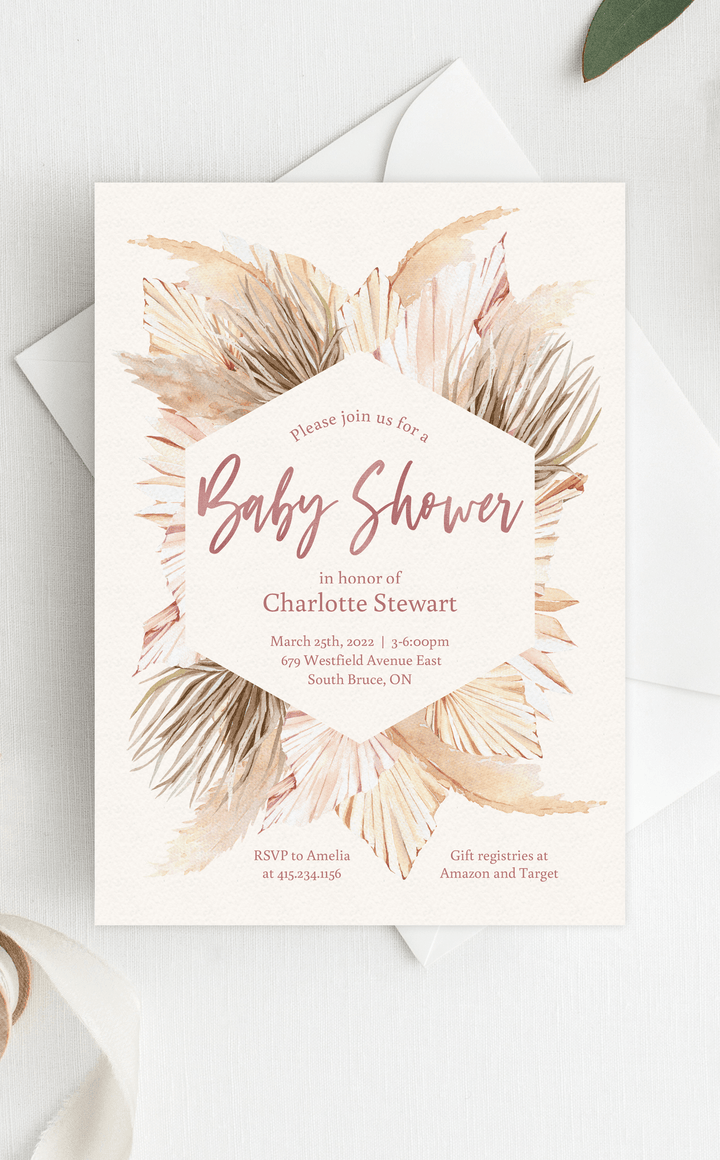 Boho Baby Shower Invitation - ARRA Creative
