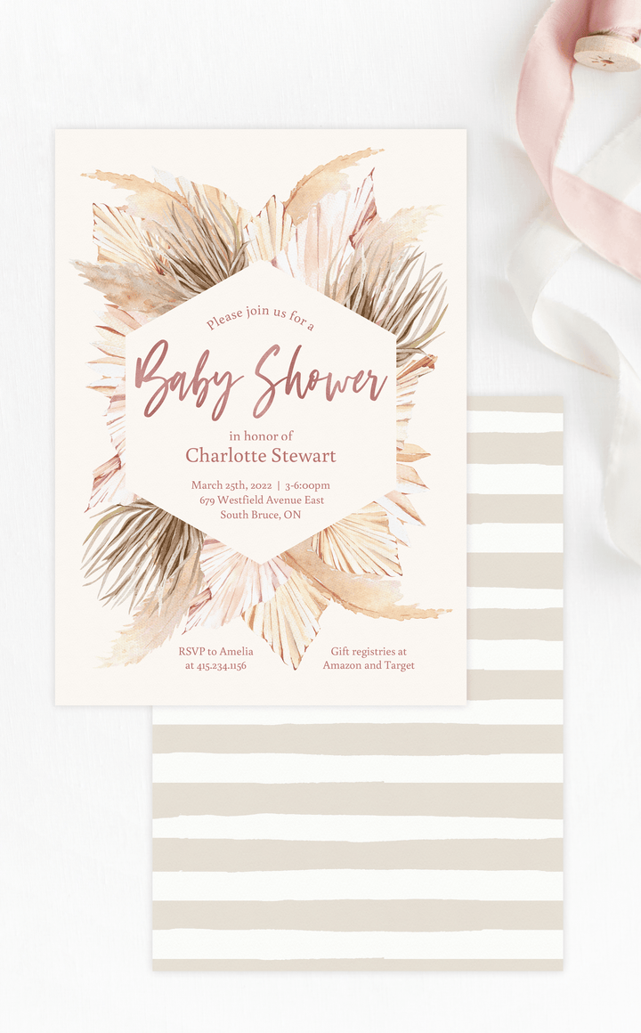 Boho Baby Shower Invitation - ARRA Creative