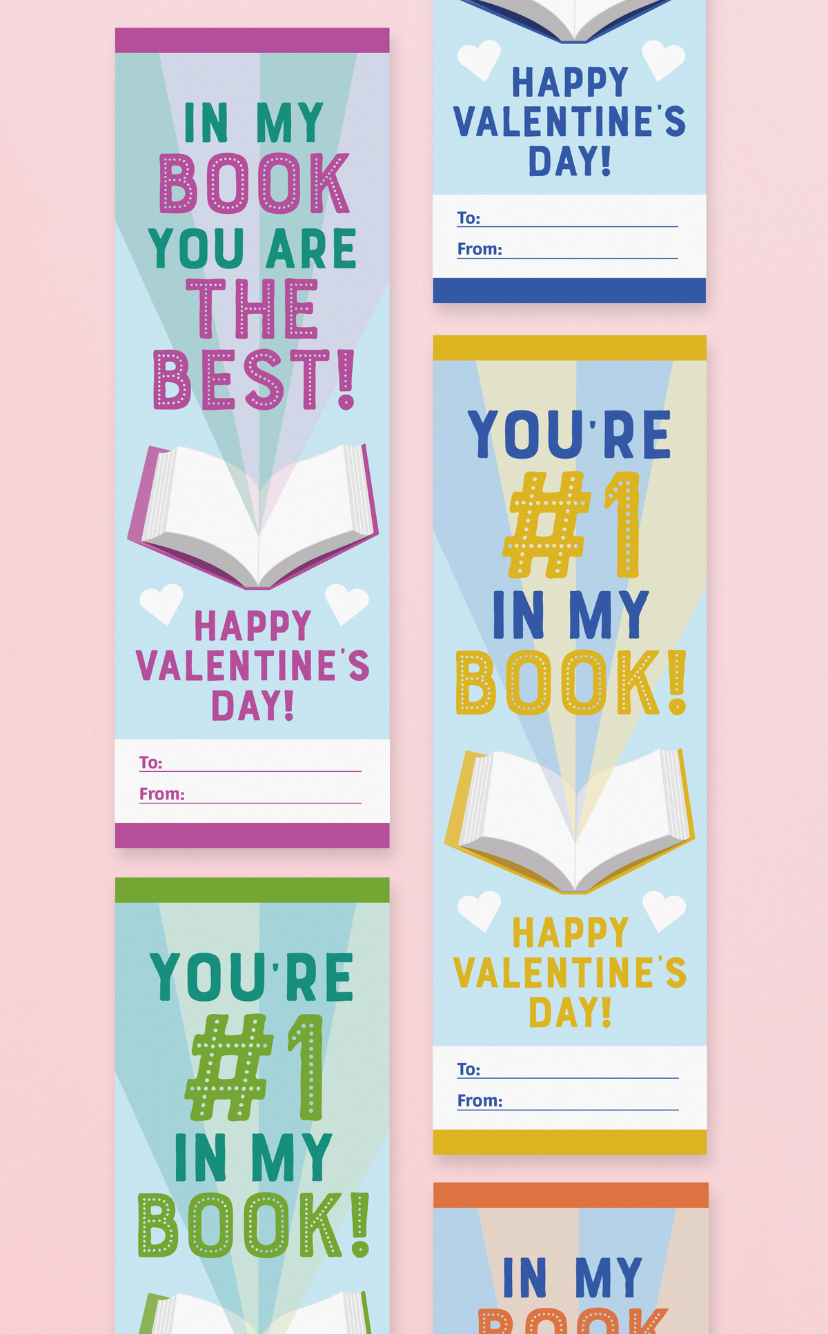 BookmarkValentines printable bookmark valentine cards for kids | classroom valentines