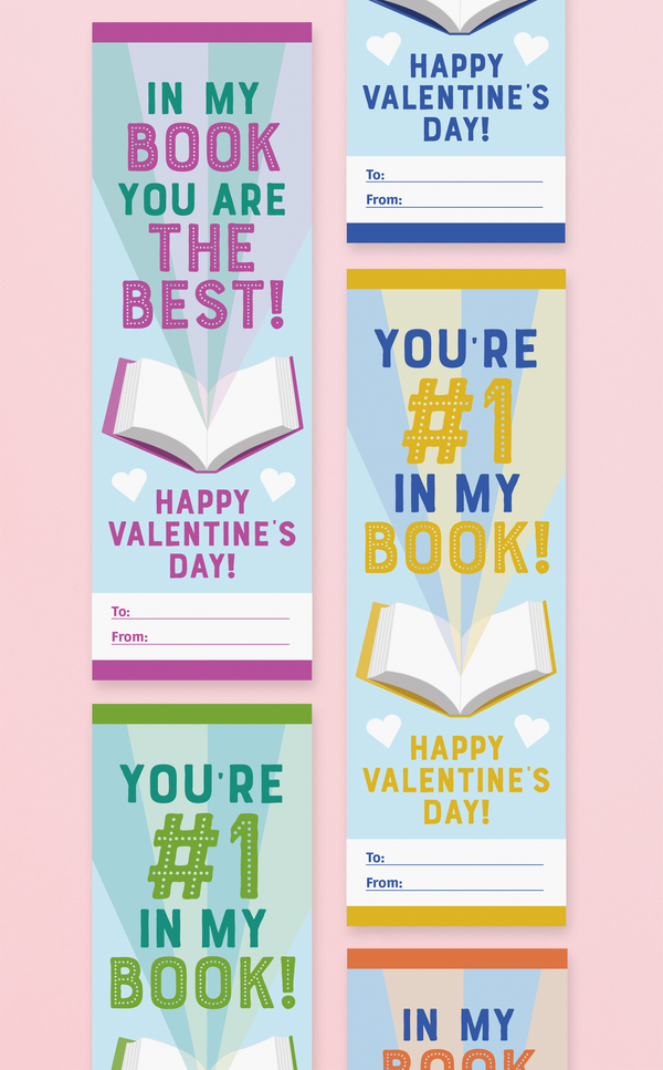 Bookmark Classroom Valentine Cards for Kids