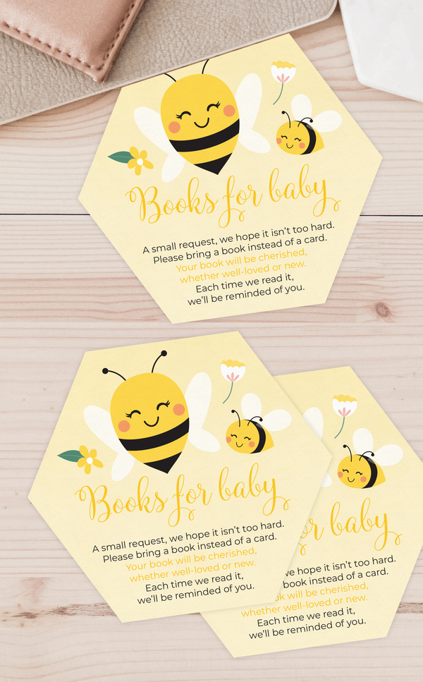 Bee Books for Baby Insert Cards - ARRA Creative