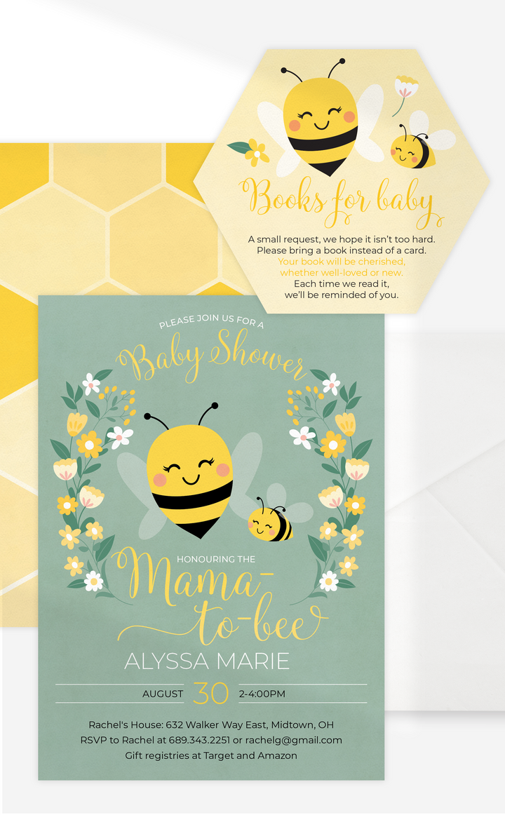 Bee Baby Shower Invitation - ARRA Creative