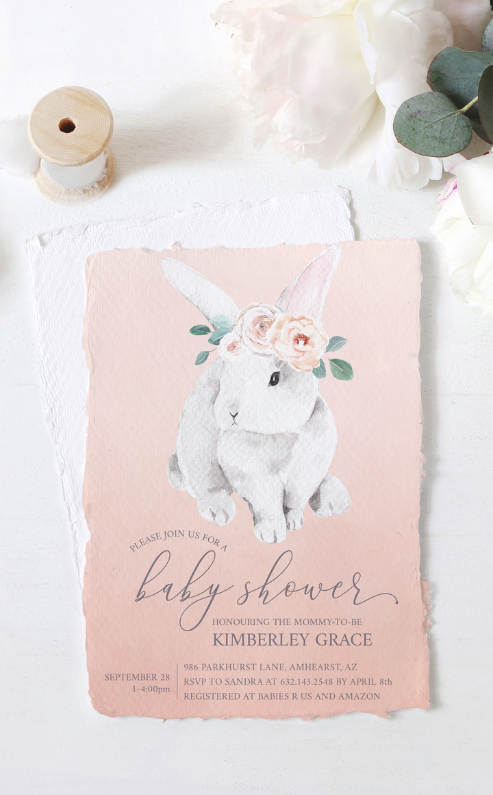 Bunny Baby Shower Invitation - ARRA Creative
