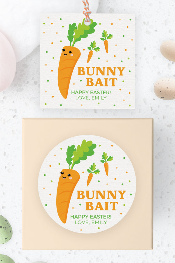 Printable Easter Treat Bag Tags for Kids | Easter Bunny Bait Stickers