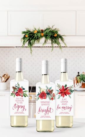 Printable Christmas Wine Bottle Gift Tags | Holiday Hostess Gift – ARRA ...