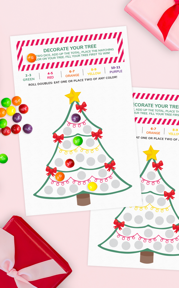 Decorate Your Tree Printable Christmas Game for Kids