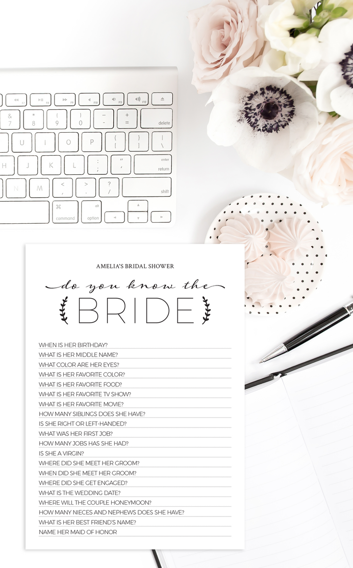 Navy How Well Do You Know the Bride Game - ARRA Creative