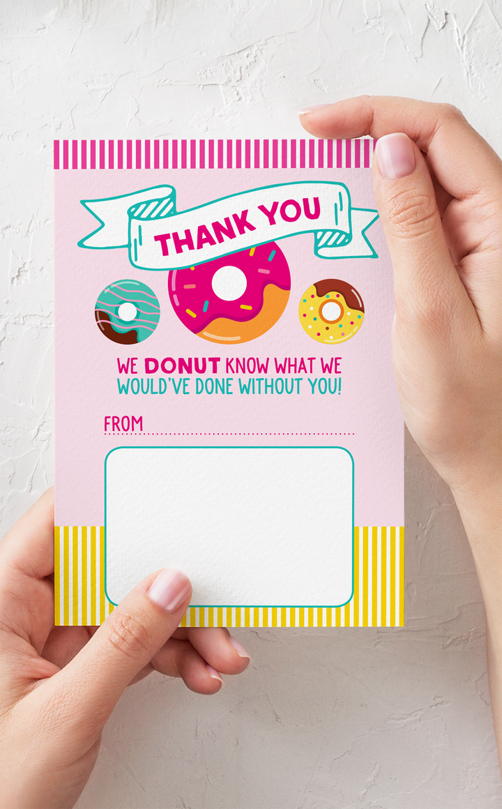 Donut Teacher Thank You Gift Card Holder and Gift Tags - ARRA Creative