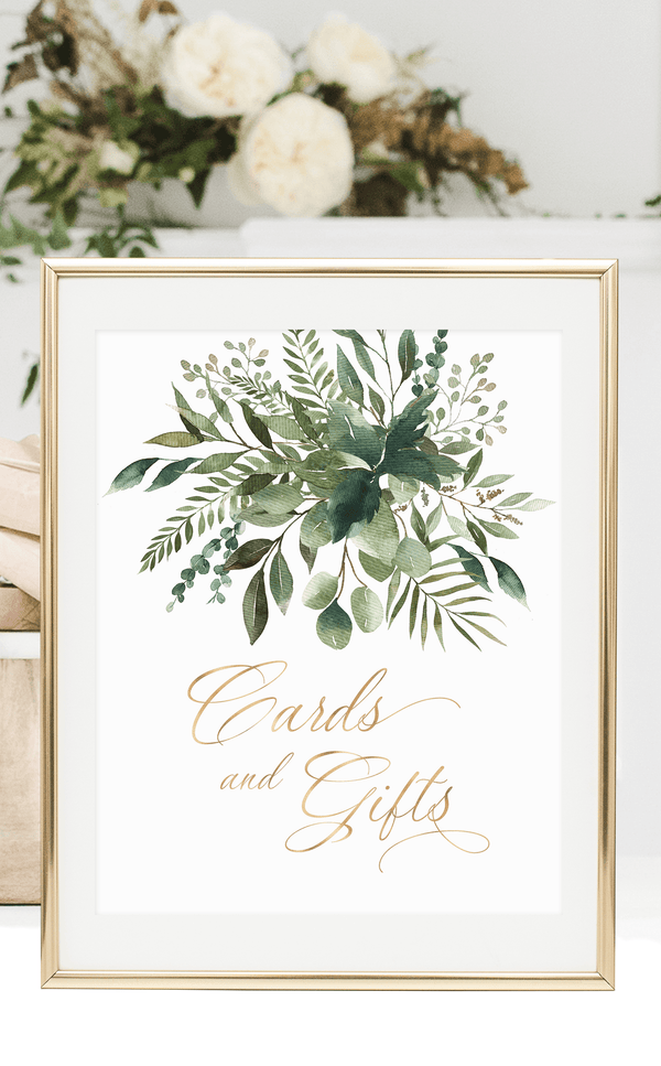Emerald Green Cards and Gifts Sign - ARRA Creative