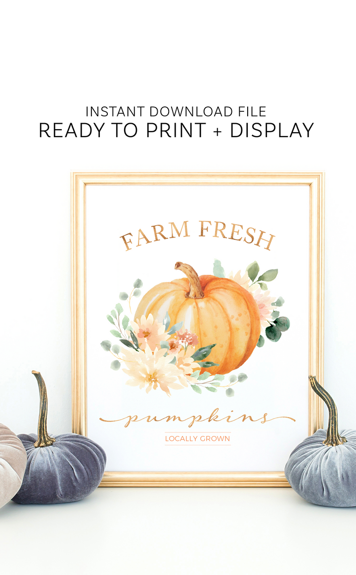 Farm Fresh Pumpkins Sign - ARRA Creative