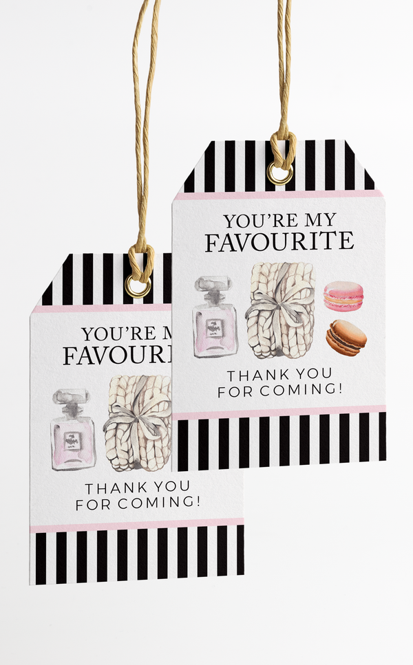 Favourite Things party thank you gift tags